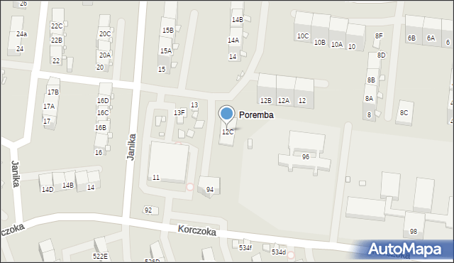 Zabrze, Struzika Stanisława, 12C, mapa Zabrza