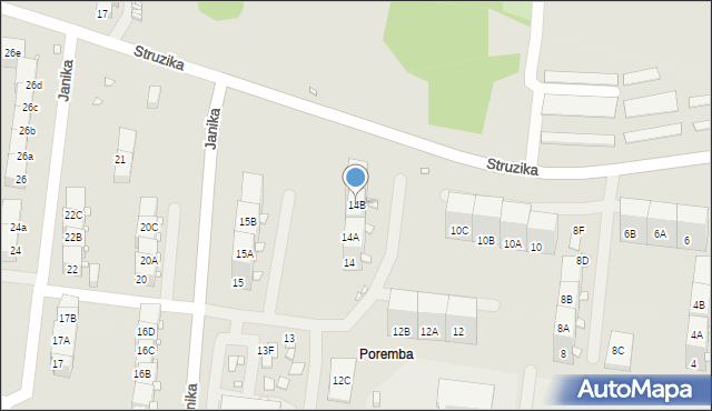 Zabrze, Struzika Stanisława, 14B, mapa Zabrza
