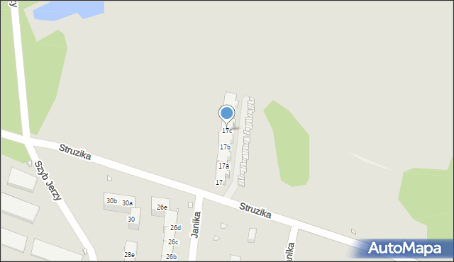 Zabrze, Struzika Stanisława, 17c, mapa Zabrza