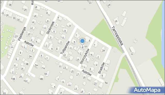 Zabrze, Storczyków, 4, mapa Zabrza
