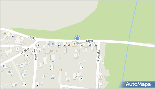 Zabrze, Styki Jana, 32, mapa Zabrza