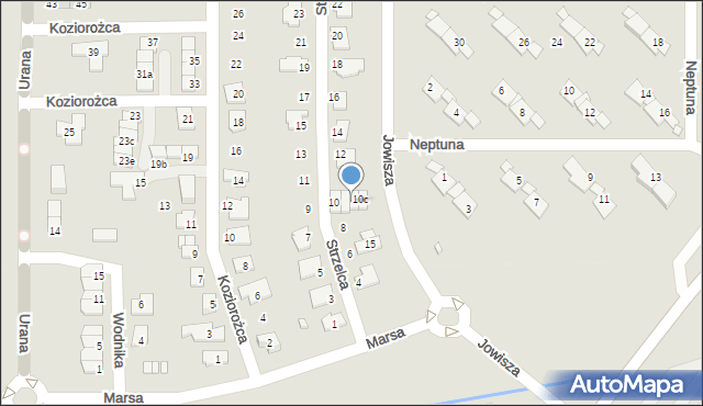 Zabrze, Strzelca, 10b, mapa Zabrza