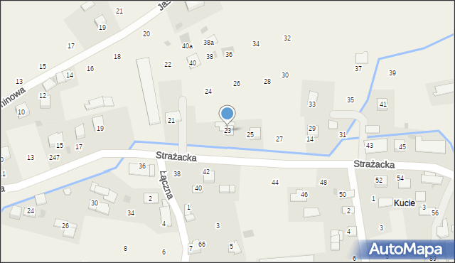 Zagacie, Strażacka, 23, mapa Zagacie