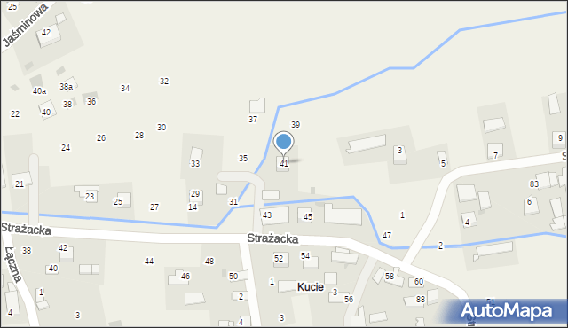 Zagacie, Strażacka, 41, mapa Zagacie