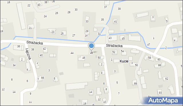 Zagacie, Strażacka, 48, mapa Zagacie