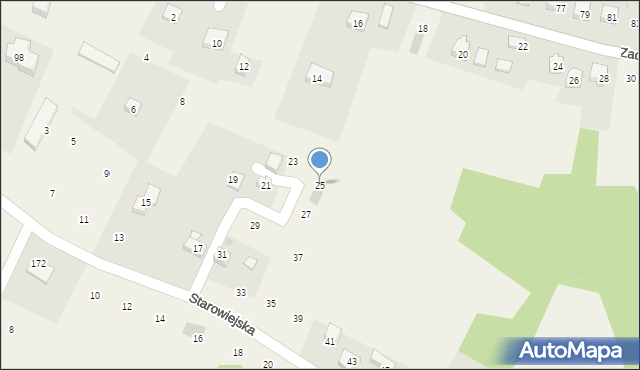 Zakliczyn, Starowiejska, 25, mapa Zakliczyn