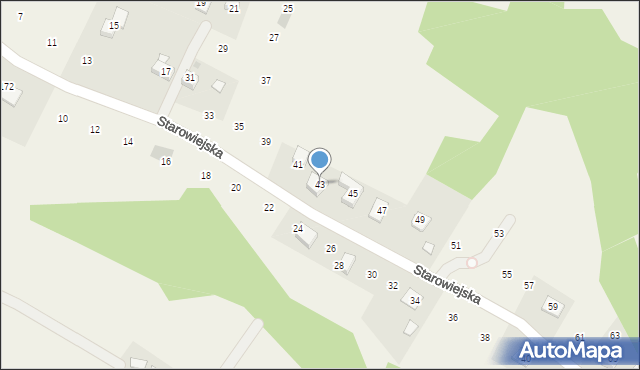 Zakliczyn, Starowiejska, 43, mapa Zakliczyn