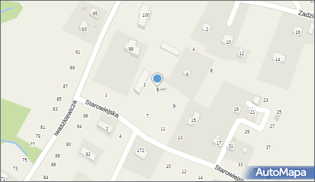 Zakliczyn, Starowiejska, 5, mapa Zakliczyn