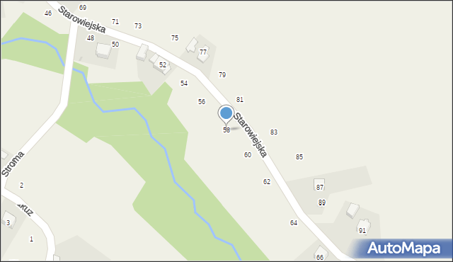 Zakliczyn, Starowiejska, 58, mapa Zakliczyn