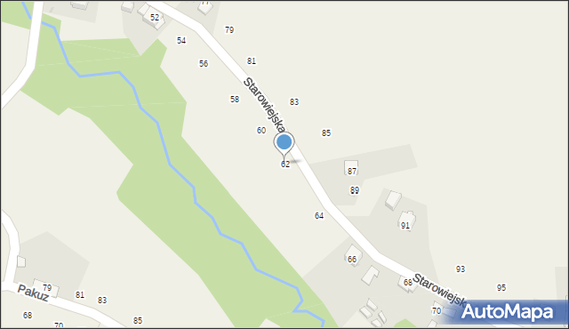 Zakliczyn, Starowiejska, 62, mapa Zakliczyn