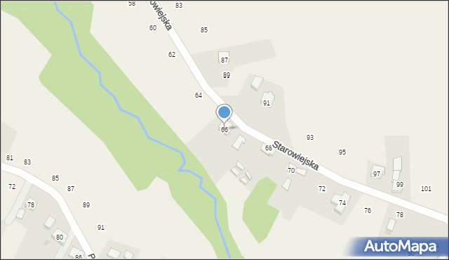 Zakliczyn, Starowiejska, 66, mapa Zakliczyn