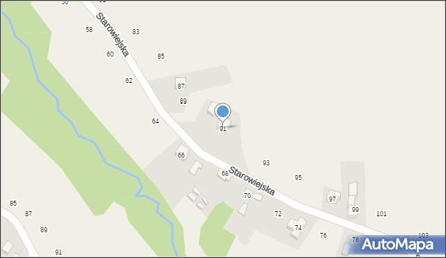 Zakliczyn, Starowiejska, 91, mapa Zakliczyn