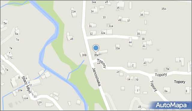 Zakopane, Stachonie, 36a, mapa Zakopanego