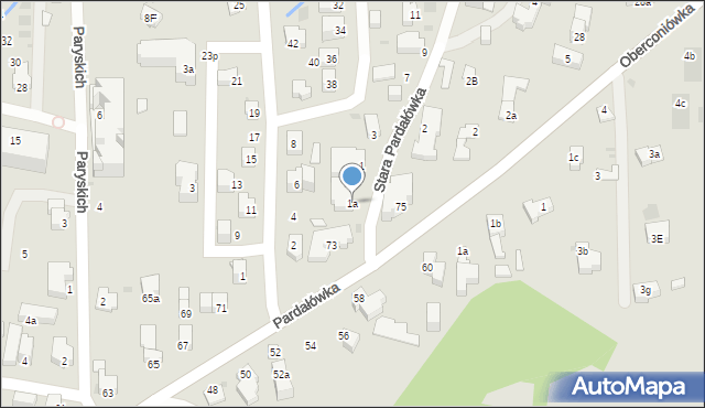 Zakopane, Stara Pardałówka, 1a, mapa Zakopanego