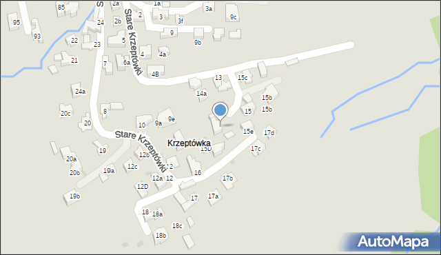 Zakopane, Stare Krzeptówki, 14, mapa Zakopanego