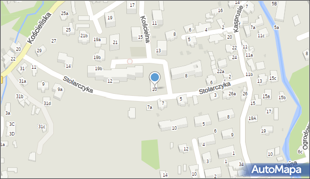Zakopane, Stolarczyka Józefa, ks., 10, mapa Zakopanego