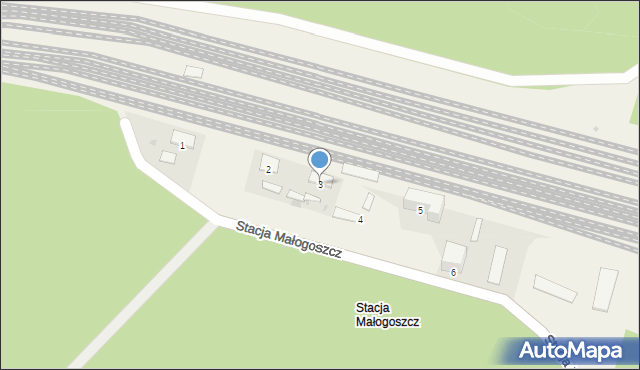 Zakrucze, Stacja Małogoszcz, 3, mapa Zakrucze