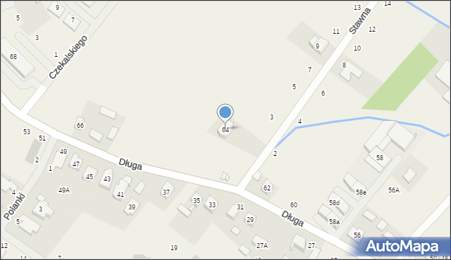 Zakrzewo, Stawna, 1, mapa Zakrzewo