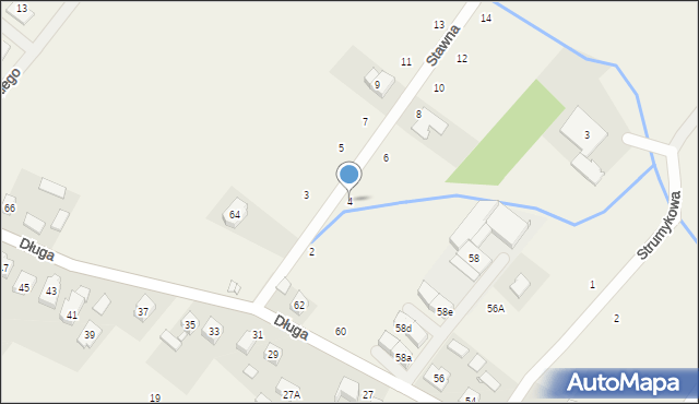 Zakrzewo, Stawna, 4, mapa Zakrzewo