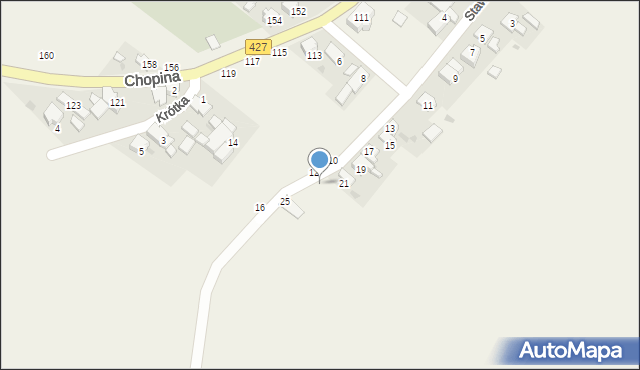 Zakrzów, Stawowa, 23, mapa Zakrzów