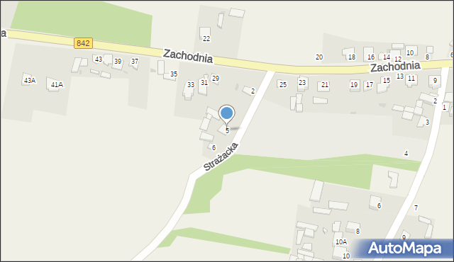 Zakrzówek, Strażacka, 5, mapa Zakrzówek
