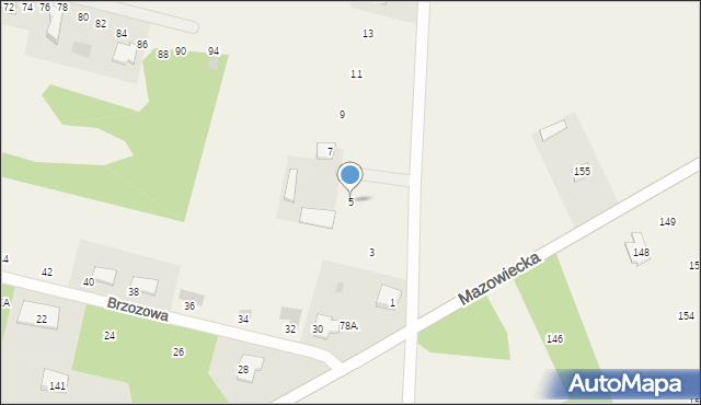 Załuski, Stokrotki, 5, mapa Załuski