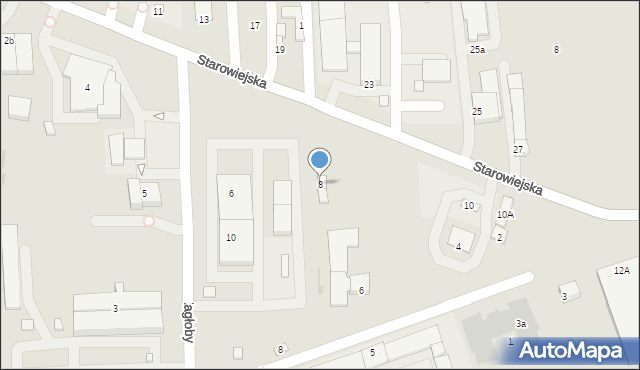 Zamość, Starowiejska, 8, mapa Zamościa