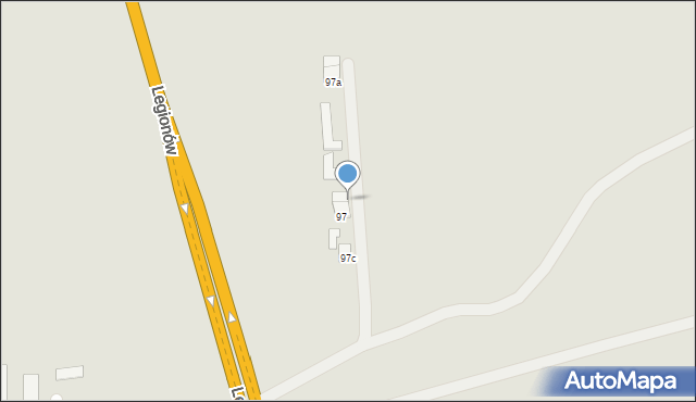 Zamość, Starowiejska, 97d, mapa Zamościa