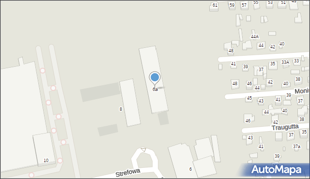 Zamość, Strefowa, 6a, mapa Zamościa