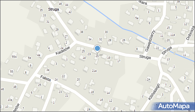 Żarki, Struga Andrzeja, 21, mapa Żarki