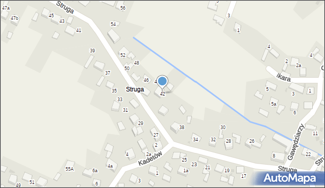 Żarki, Struga Andrzeja, 42, mapa Żarki