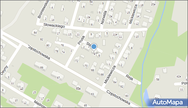 Żarki, Staffa Leopolda, 4, mapa Żarki