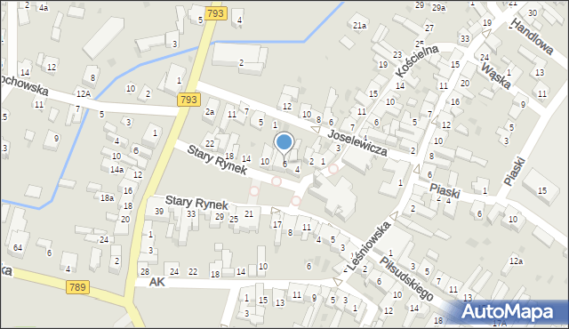 Żarki, Stary Rynek, 6, mapa Żarki