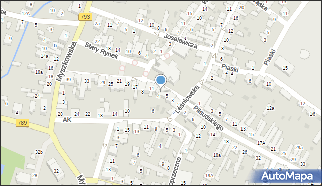 Żarki, Stary Rynek, 7, mapa Żarki