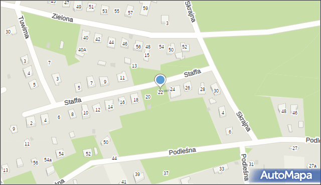 Żarki-Letnisko, Staffa Leopolda, 22, mapa Żarki-Letnisko