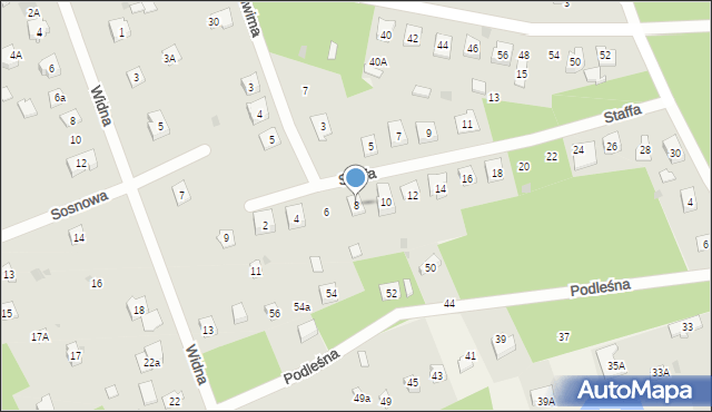 Żarki-Letnisko, Staffa Leopolda, 8, mapa Żarki-Letnisko