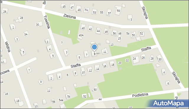 Żarki-Letnisko, Staffa Leopolda, 9, mapa Żarki-Letnisko