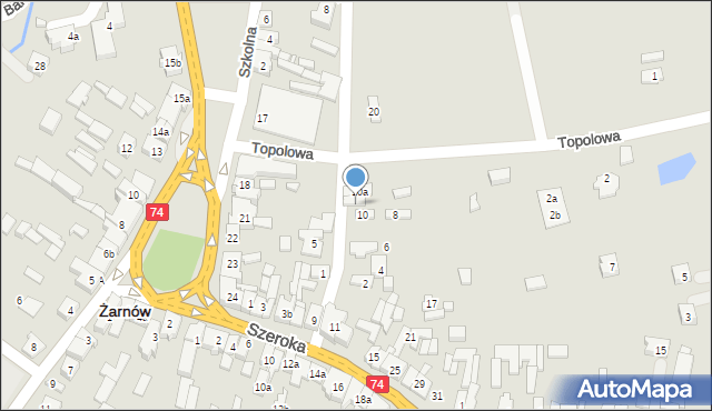 Żarnów, Strażacka, 12, mapa Żarnów