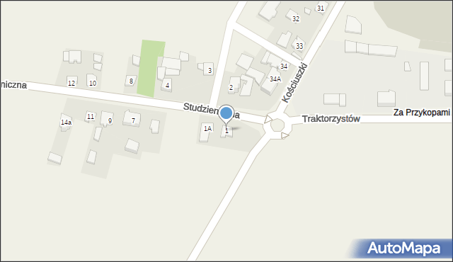 Żarnowiec, Studzieniczna, 1, mapa Żarnowiec