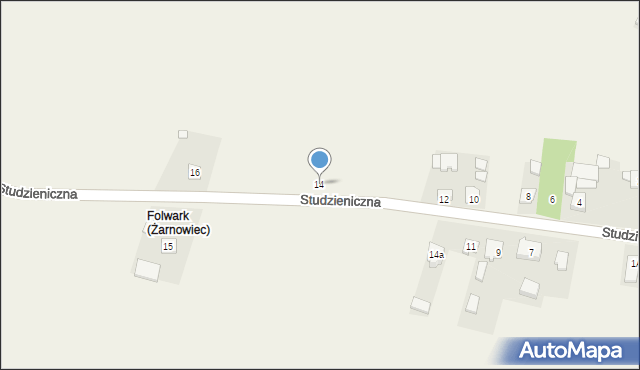 Żarnowiec, Studzieniczna, 14, mapa Żarnowiec