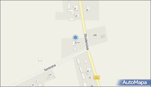 Żarnowo, Studencka, 17, mapa Żarnowo