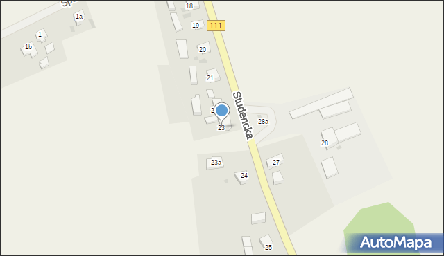 Żarnowo, Studencka, 23, mapa Żarnowo