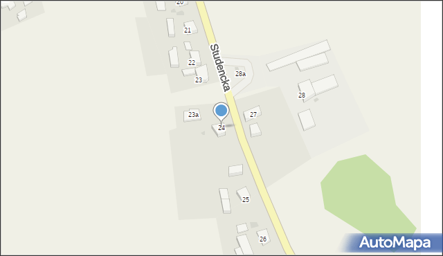 Żarnowo, Studencka, 24, mapa Żarnowo