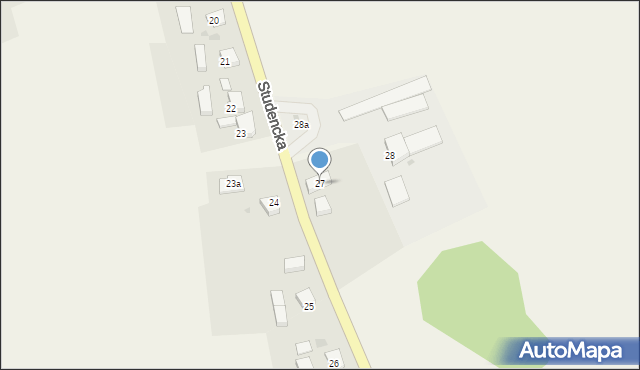 Żarnowo, Studencka, 27, mapa Żarnowo