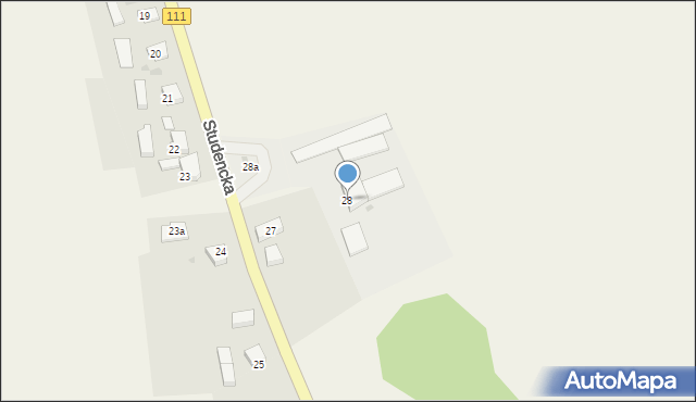 Żarnowo, Studencka, 28, mapa Żarnowo