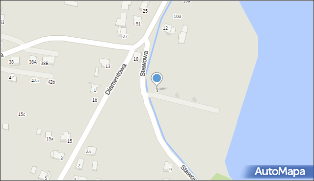 Zator, Stawowa, 3, mapa Zator