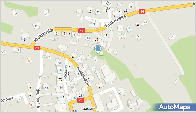 Zator, Stroma, 4, mapa Zator