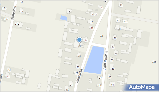 Zatory, Strażacka, 16, mapa Zatory