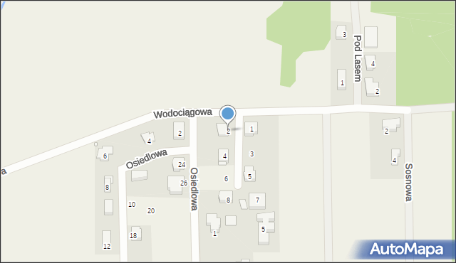 Zawada, Studzienna, 2, mapa Zawada