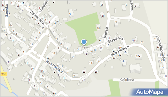 Zawidów, Strzelecka, 5, mapa Zawidów